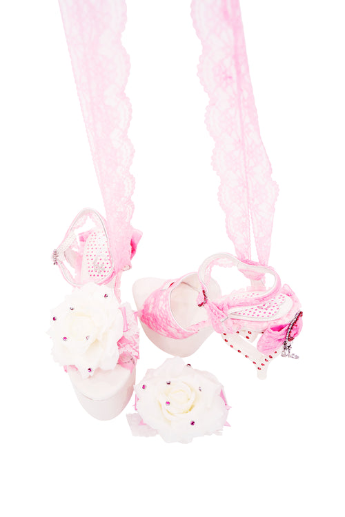 White Hime Heart Heels