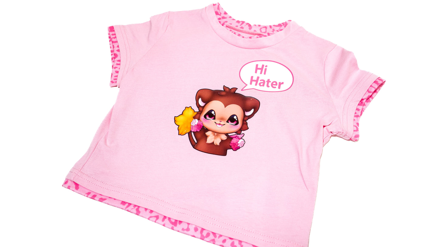Hi Hater! Bye Hater! Baby Tee (Pink Ver.)