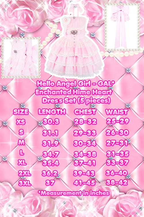 Enchanted Hime Heart Dress Set (5 Pcs)