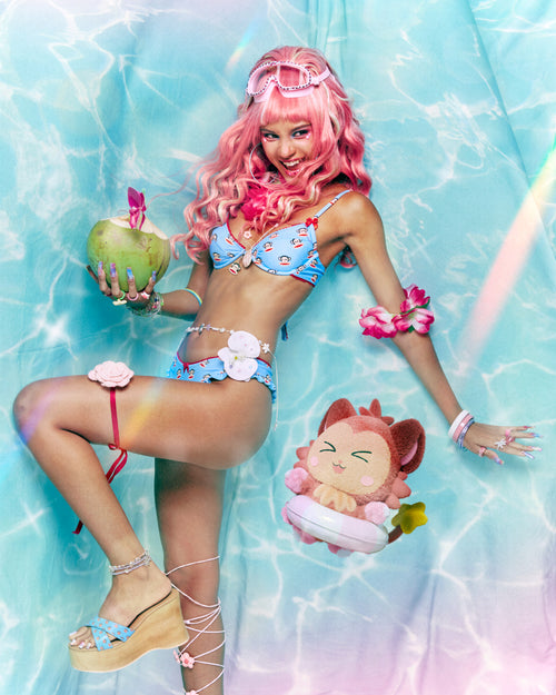 Paul Frank ❤ Hello Angel Girl Julius Bikini Set with Scrunchie