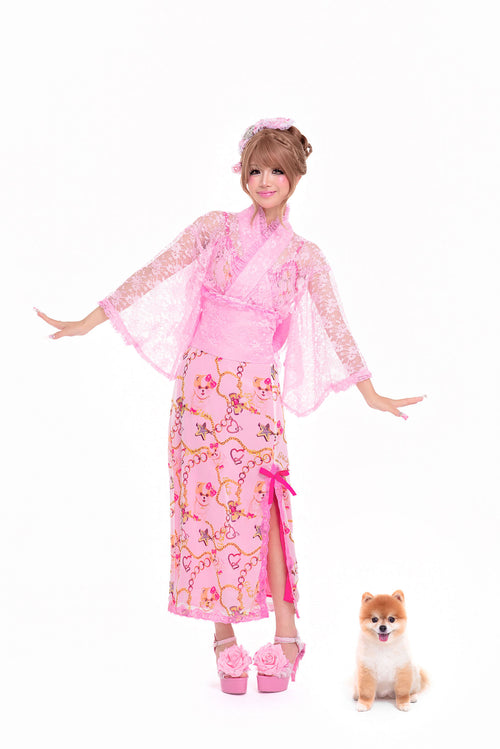 Gals Best Friend Yukata Dress Set (3 Pcs)