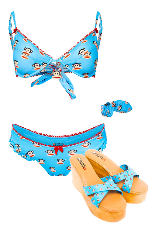 Paul Frank ❤ Hello Angel Girl Julius Bikini Set and Wedges Bundle